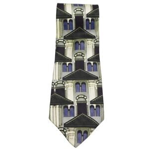 Structure Architecture Buildings Silk Necktie